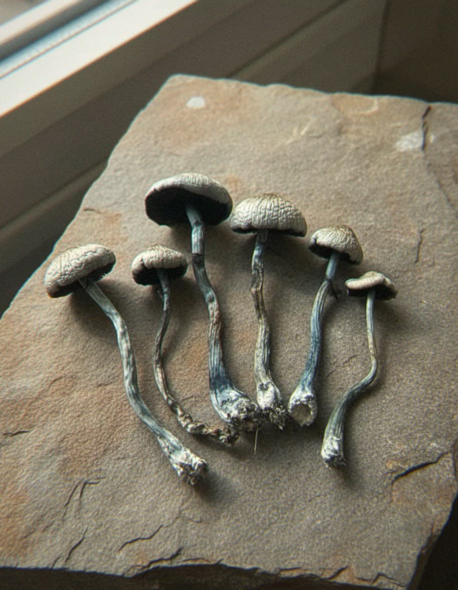 Dried Panaeolus cyanescens psilocybin mushrooms (Panaeolus cyanescens) — small