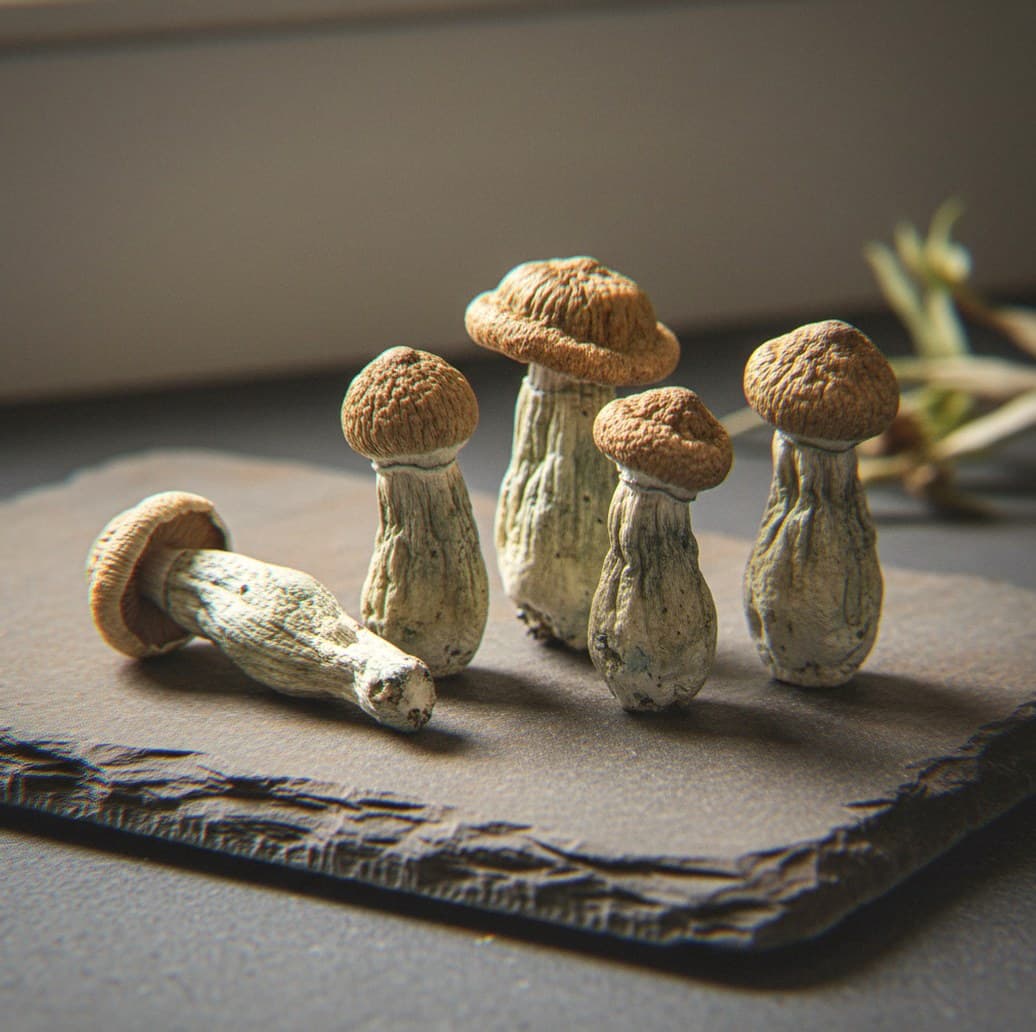 Dried Penis Envy Uncut psilocybin mushrooms (Psilocybe cubensis) — thick